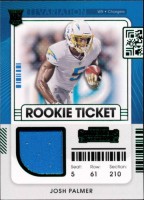 2021 Josh Palmer Panini Contenders - Rookie Ticket Jersey (#:RSV-JPA) (Stock: 1) - $3.50