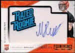 2013 Margus Hunt Panini Prominence - Rookie Rated Rookie Patch Autograph (#'d to 225) (#:163) (Stock: 1) - $5.00