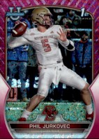 2022 Phil Jurkovec Bowman Chrome University - Fuschia Mini-Diamond Refractor (#'d to 150) (#:35) (Stock: 1) - $4.00