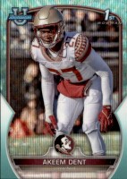 2022 Akeem Dent FSU Bowman Chrome University - Aqua Wave Refractor (#'d to 299) (#:13) (Stock: 1) - $3.50