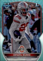 2022 Denzel Burke Bowman Chrome University - Aqua Refractor (#'d to 299) (#:25) (Stock: 1) - $6.00