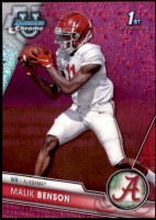 2023 Malik Benson Bowman Chrome University - 1st Bowman Fuchsia Mini-Diamond Refractor (#'d to 150) (#:45) (Stock: 1) - $3.50