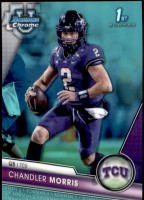 2023 Chandler Morris Bowman Chrome University - 1st Bowman Aqua Refractor (#'d to 299) (#:176) (Stock: 1) - $3.50