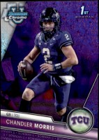 2023 Chandler Morris Bowman Chrome University - 1st Bowman Purple Mini-Diamond Refractor (#'d to 399) (#:176) (Stock: 1) - $3.00