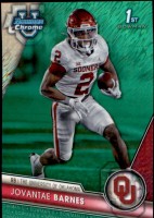 2023 Jovantae Barnes Bowman Chrome University - 1st Bowman Green Shimmer Refractor (#'d to 99) (#:196) (Stock: 1) - $3.00