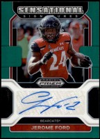 2022 Jerome Ford Panini Prizm Draft Picks - Sensational Signatures Green Prizm Autograph (#:SS-JFO) (Stock: 1) - $5.00