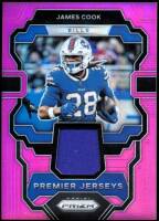 2023 James Cook Panini Prizm - Premier Jersey Pink Prizm (#:PJ-JC) (Stock: 1) - $4.00