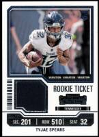 2023 Tyjae Spears Panini Contenders - Rookie Ticket Jersey Variation (#:TS36V) (Stock: 1) - $3.50