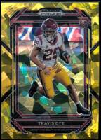 2023 Travis Dye Panini Prizm Draft Picks - Gold Ice Prizm Rookie (#:129) (Stock: 1) - $1.25