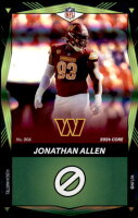 2024 Jonathan Allen UNO Elite NFL - Green Foil (#:6) (Stock: 1) - $0.75