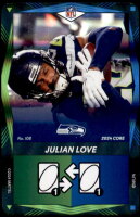 2024 Julian Love UNO Elite NFL - Green/Blue Dual Color Foil (#:108) (Stock: 1) - $1.00