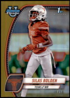 2024 Silas Bolden Bowman Chrome University - 1st Bowman Gold Refractor (#'d to 50) (#:164) (Stock: 1) - $12.50