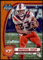 2024 Bhayshul Tuten Bowman Chrome University - 1st Bowman Orange Refractor (#'d to 25) (#:21) (Stock: 1) - $12.50