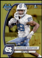 2024 Omarion Hampton Bowman Chrome University - 1st Bowman Yellow Refractor (#'d to 75) (#:198) (Stock: 1) - $7.50