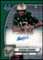 2024 Byrum Brown Bowman Chrome University - 1st Bowman Green Refractor Autograph (#'d to 99) (#:PA-BBR) (Stock: 1) - $35.00