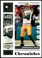 2020 Jordan Love Panini Chronicles - Rookie Green (#:38) (Stock: 1) - $7.50