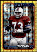 2024 John Hannah Topps Chrome - Yellow Geometric Refractor (#'d to 75) (#:129) (Stock: 1) - $3.50