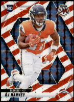 2025 RJ Harvey Panini Mosaic - Rookie Mosaic Red and White Stripe Prizm (#:375) (Stock: 1) - $3.50