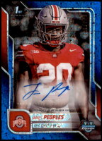 2025 James Peoples Bowman Chrome University - Blue Mini Diamond Refractor Autograph (#'d to 150) (#:BCA-JP) (Stock: 1) - $10.00