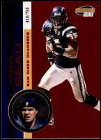 2001 Junior Seau Pacific Invincible - Red (#'d to 750) (#:214) (Stock: 1) - $2.00