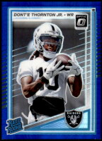2025 Dont'e Thornton Jr. Donruss Optic - Rated Rookie Blue Hyper Prizm (#:279) (Stock: 1) - $2.50