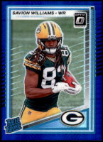 2025 Savion Williams Donruss Optic - Rated Rookie Blue Hyper Prizm (#:221) (Stock: 1) - $1.50