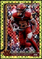 2025 Jacory Croskey-Merritt Topps Chrome - Rookie Lime Green X-Fractor (#:387) (Stock: 2) - $6.50