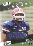 2003 Taylor Jacobs Sage HIT - Authentic College Jersey Card - Rookie Year (#:HJ5) (Stock: 1) - $12.00