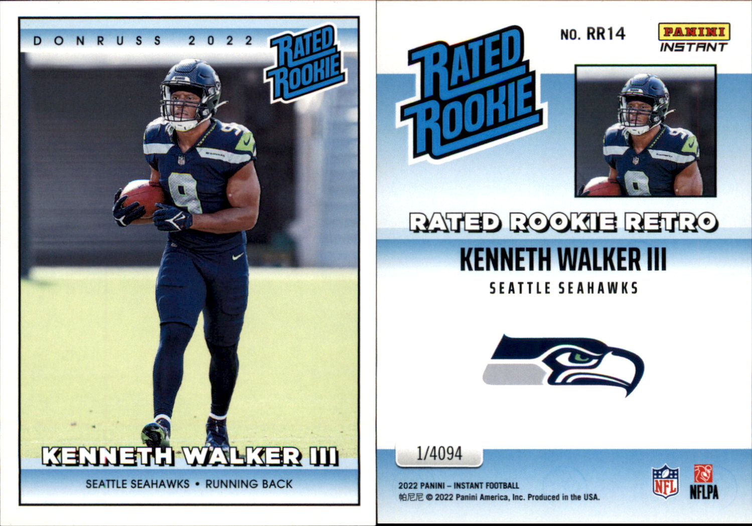 Kenneth Walker III (308) - 2022 Panini Mosaic